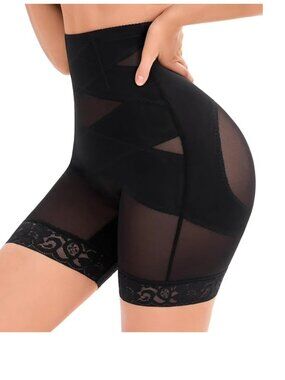 TUMMY CONTROL UNDERWEAR, Women's High Waisted Body Shaper, BLACK, XXL